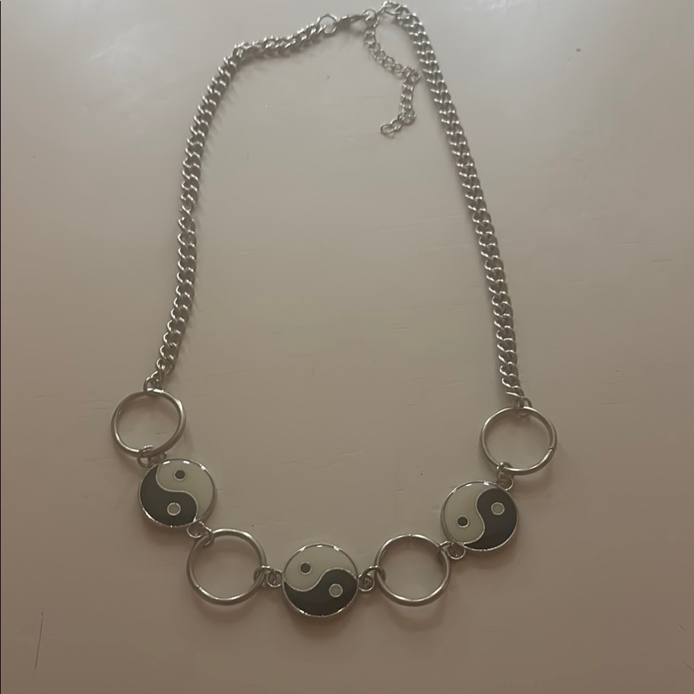 Dolls Kill Silver Yin Yang Necklace